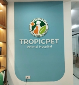 Alu ốp vách logo chữ nổi